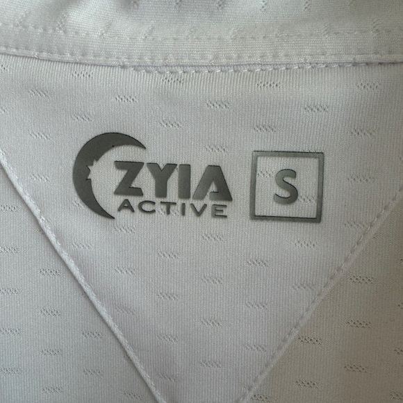 NWT ZYIA Active White Active Slit Polo, Size S - Picture 6 of 11